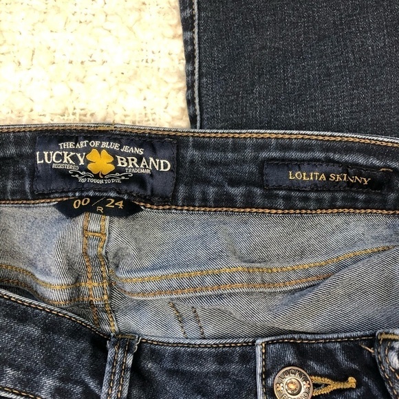 LUCKY Brand Lolita Dark Wash Skinny Jeans 24 - Picture 4 of 6